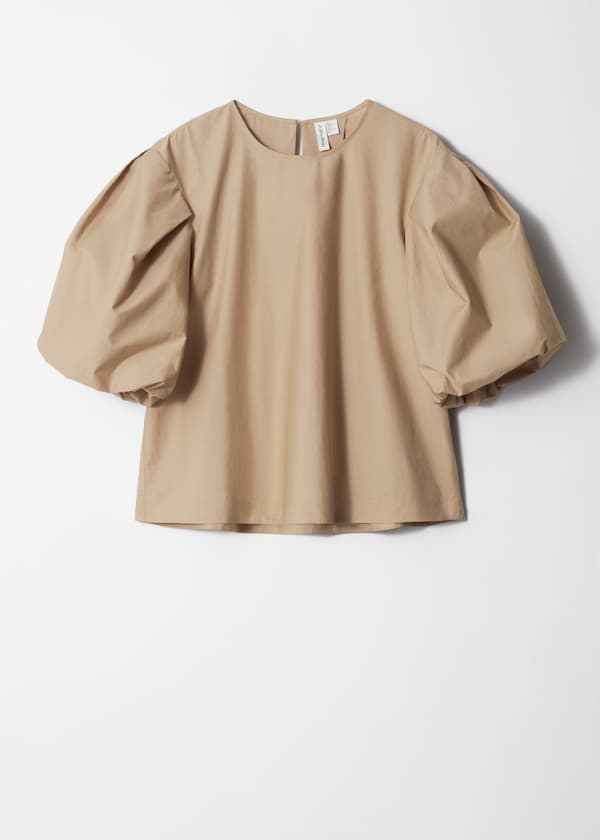 Voluminous Puff-Sleeve Blouse
