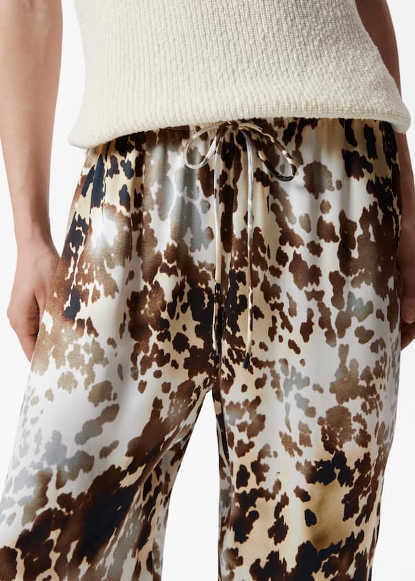 Drawstring Satin Trousers