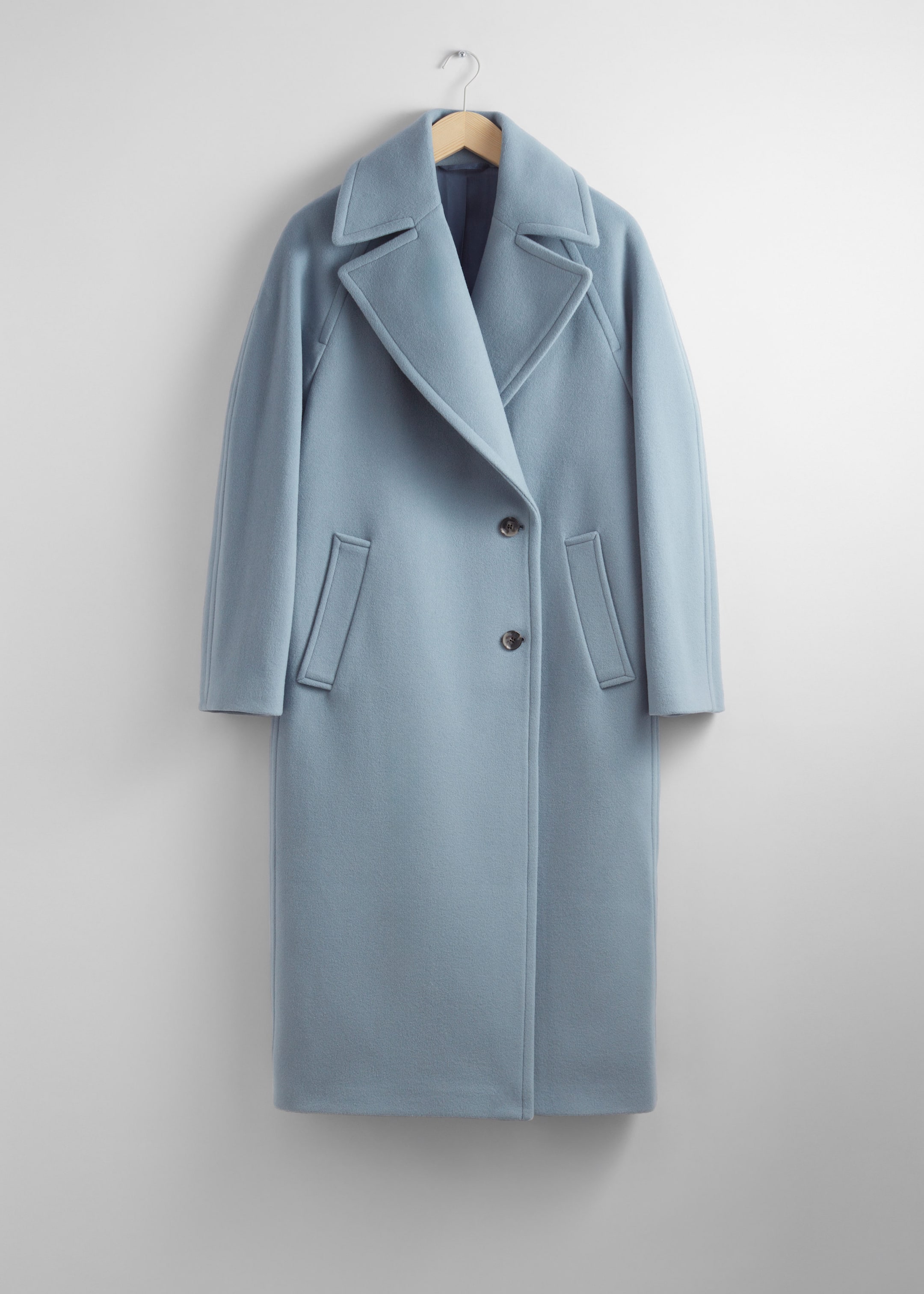 Manteau oversize en laine - Bleu - Still Life