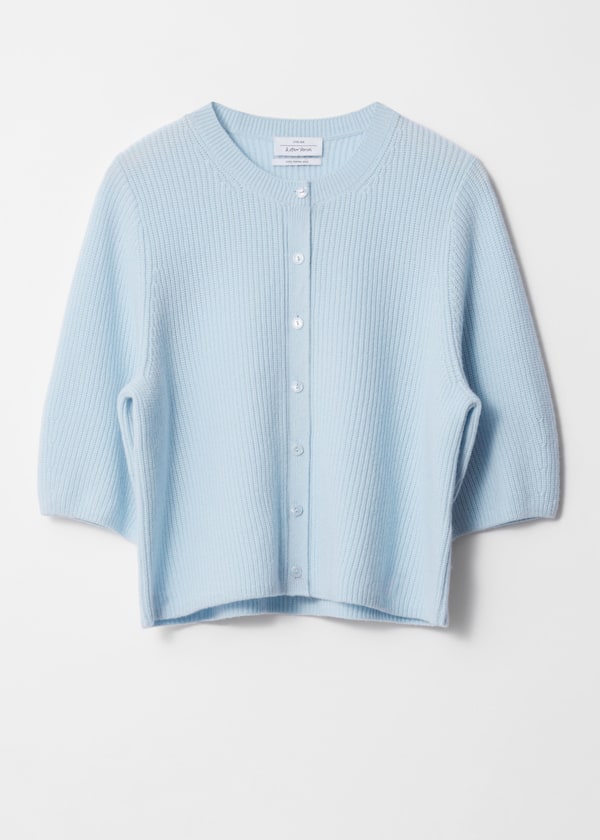 Merino Rib-Knit Cardigan