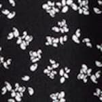 Fabric swatch No Angle Image of Stories Floral Midi Wrap Dress in Black