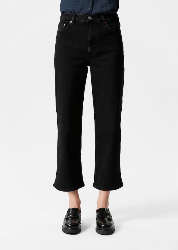 Cropped Wide-Leg Jeans