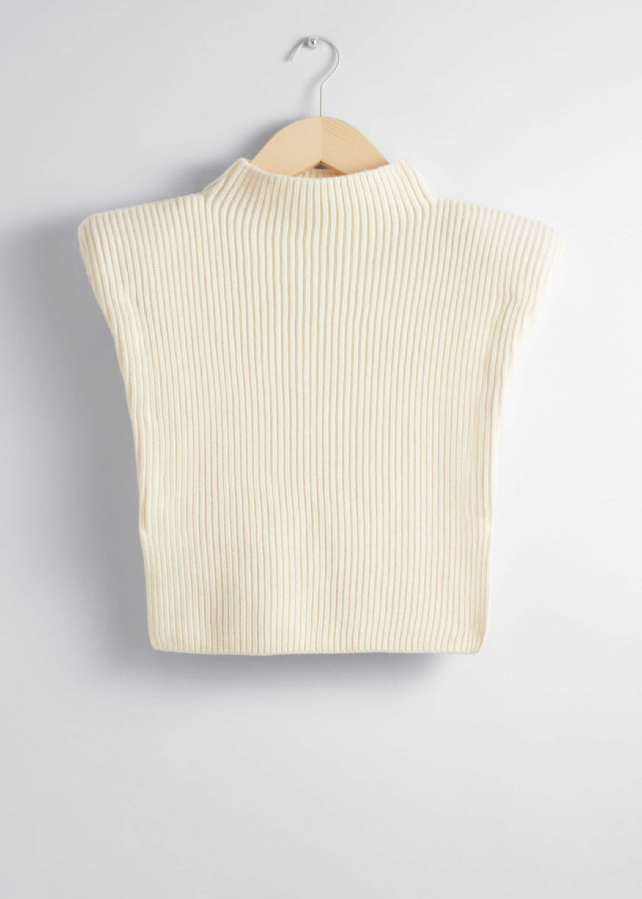 Image of Rib-Knit Wool Bib