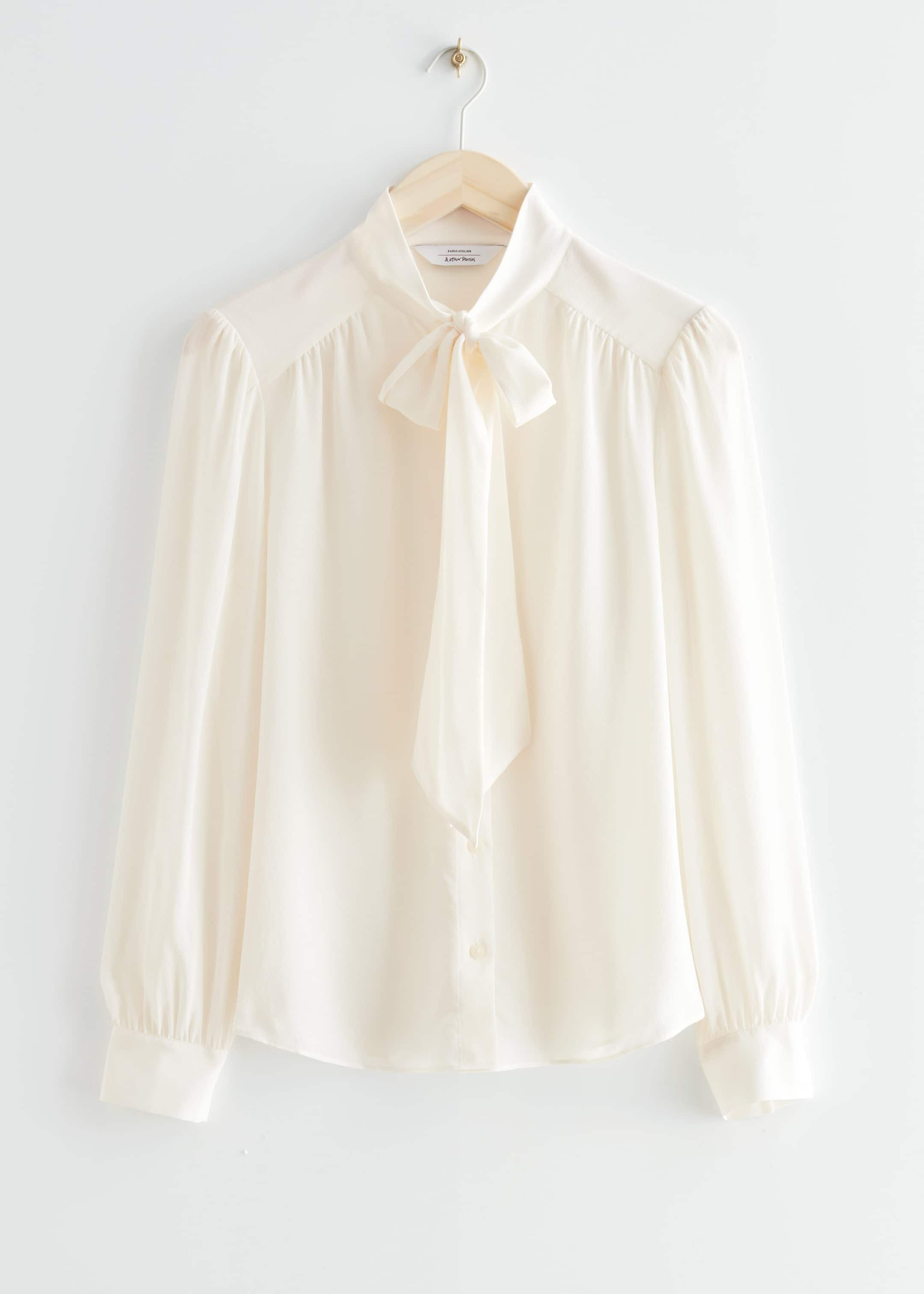 Neck Tie Silk Blouse