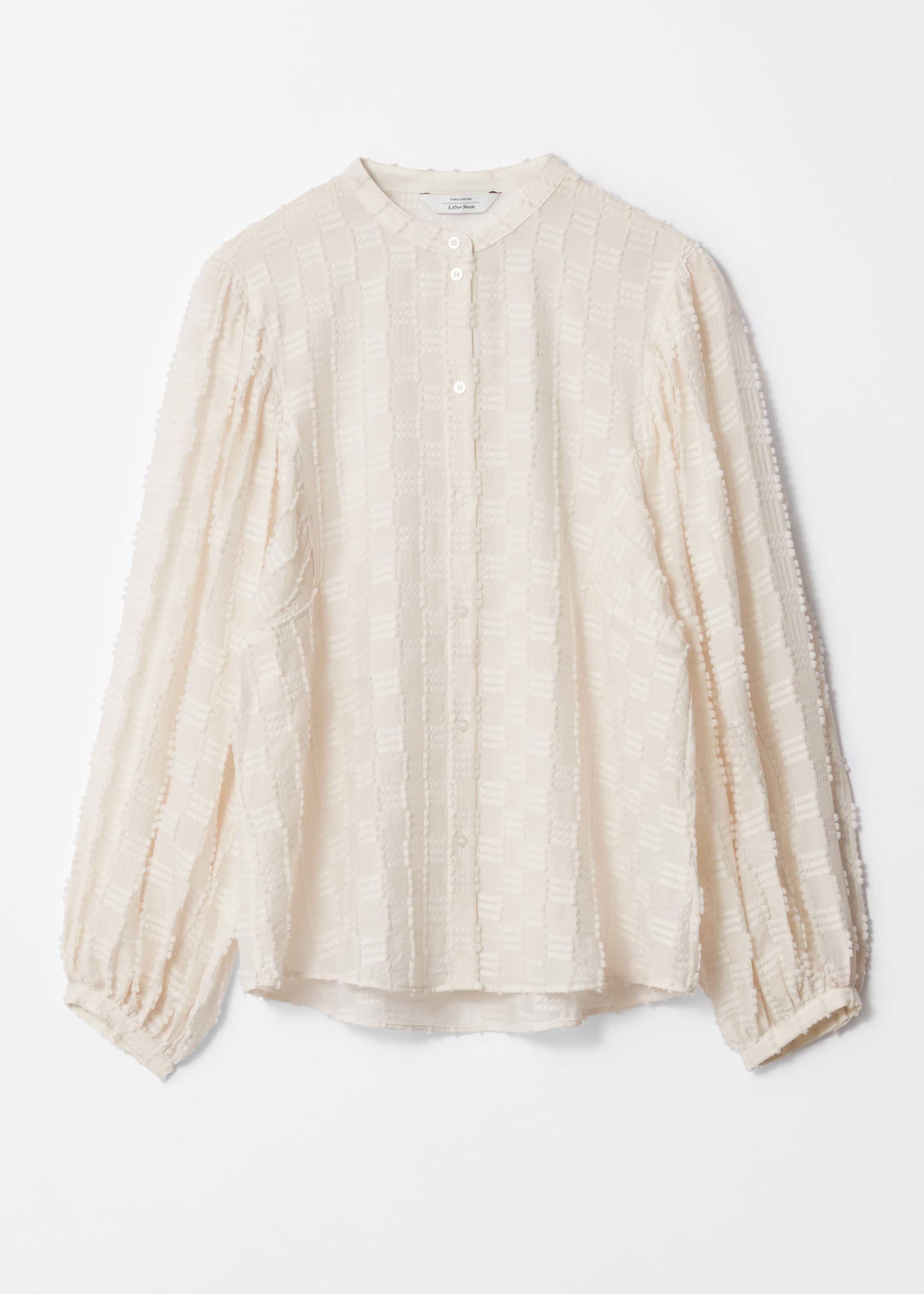 ASOS DESIGN long sleeve pinktuck blouse with tie front