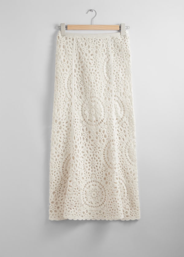 Crocheted Midi Skirt