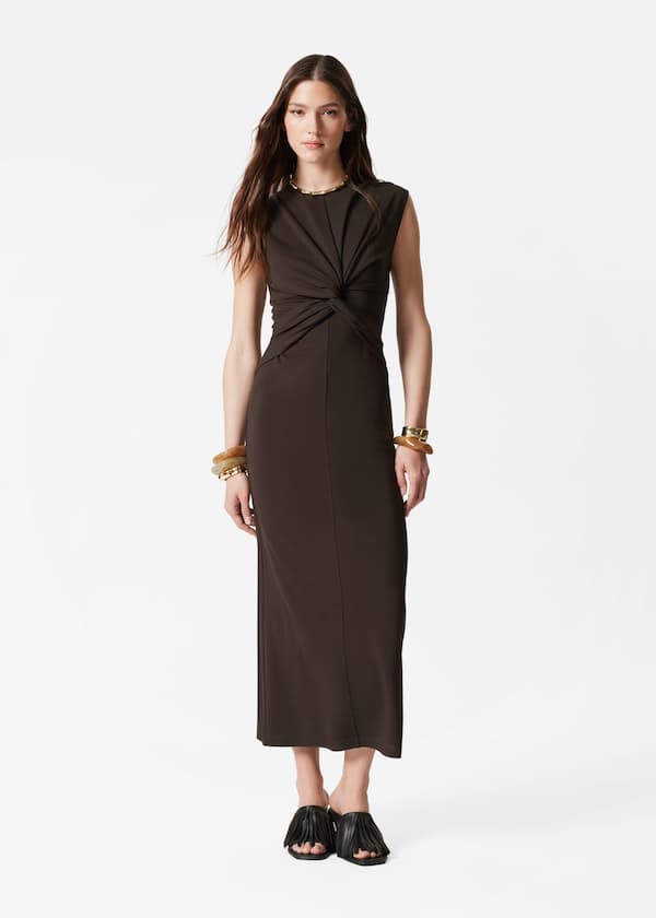 Twist-Detail Maxi Dress