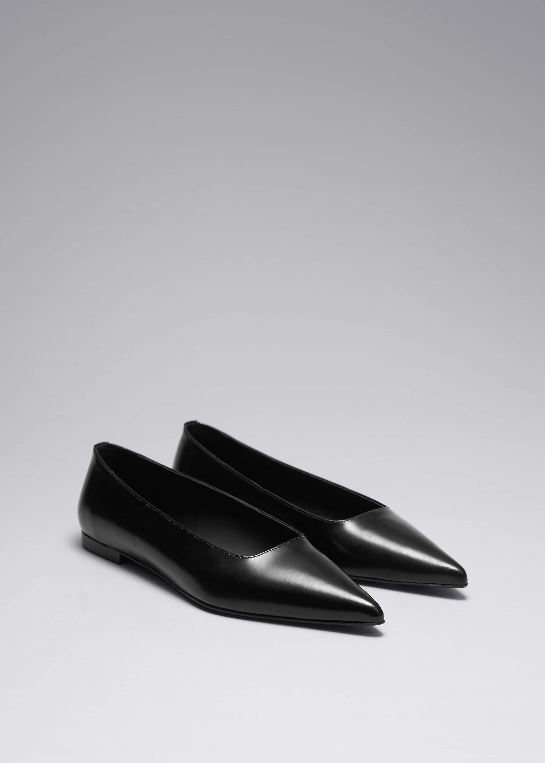 Point-Toe Ballet Flats - Black - Still Life