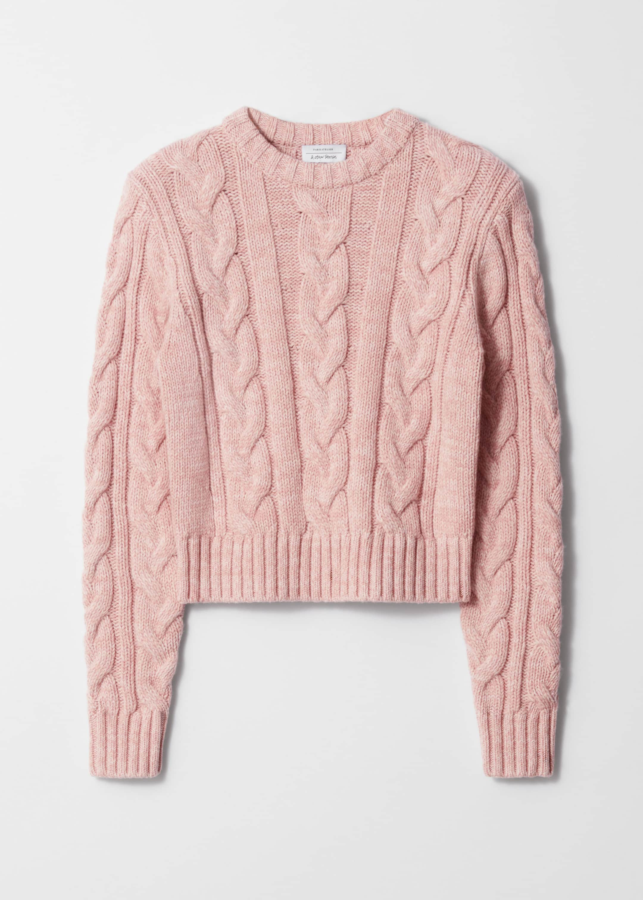 Cable-Knit Wool Jumper - Pink - Still Life