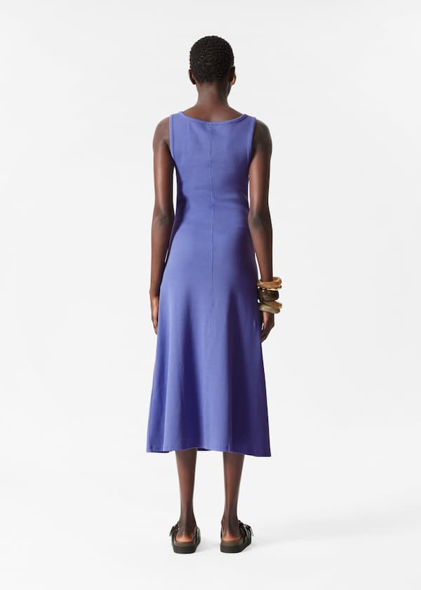Buckle-Detailed Midi Dress