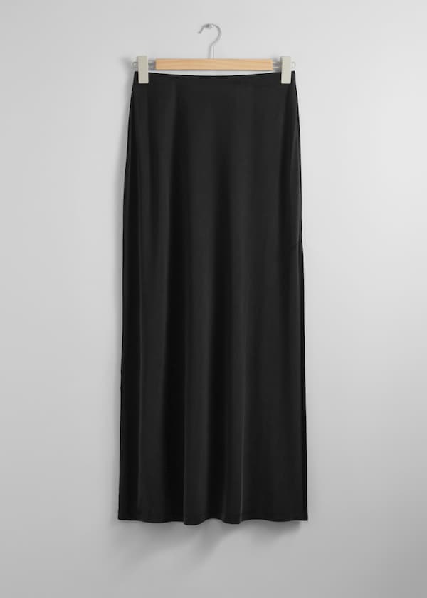 Side-Slit Midi Skirt