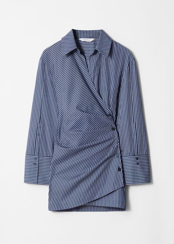 Wrap Shirt Mini Dress