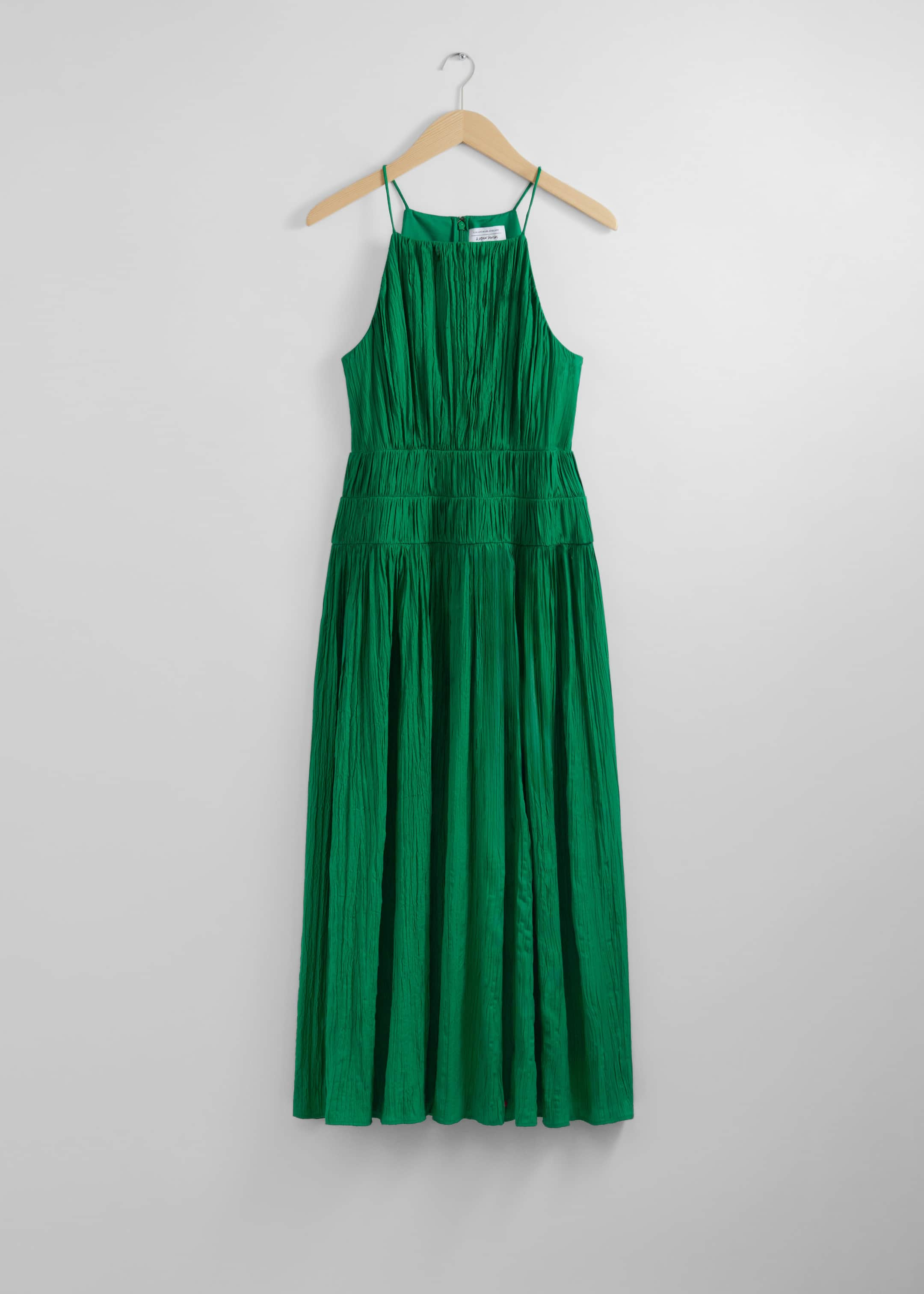 Shirred Sleeveless Midi Dress - Green - Still Life