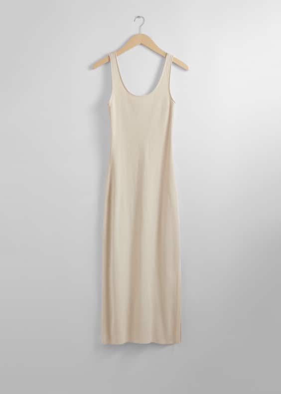 Rib-Knit Tank Midi Dress