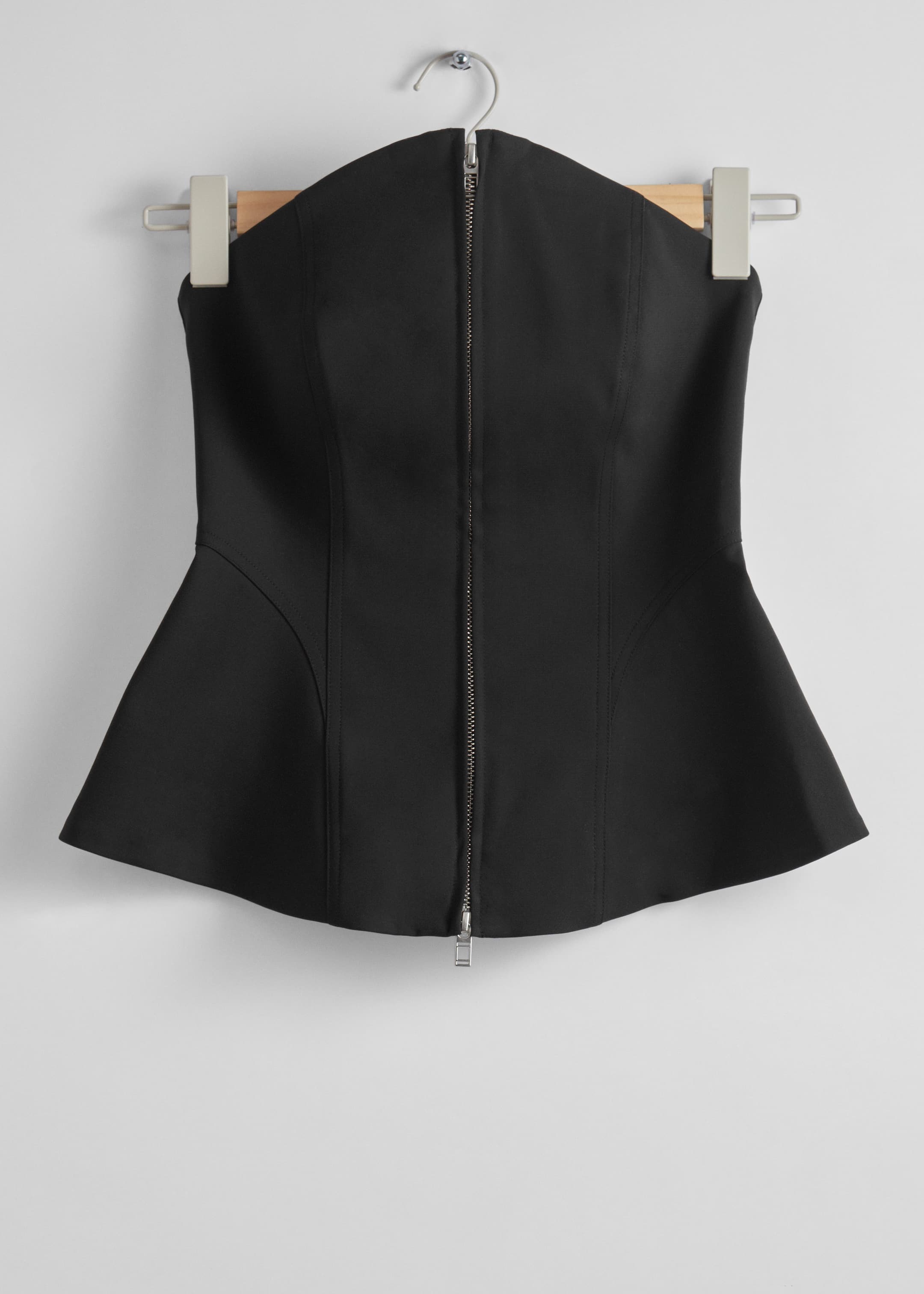 Flared Bustier Top - Black - Still Life