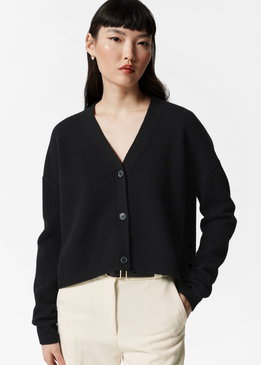 Relaxed Wool Cardigan - Black - Cardigans - & Other Stories