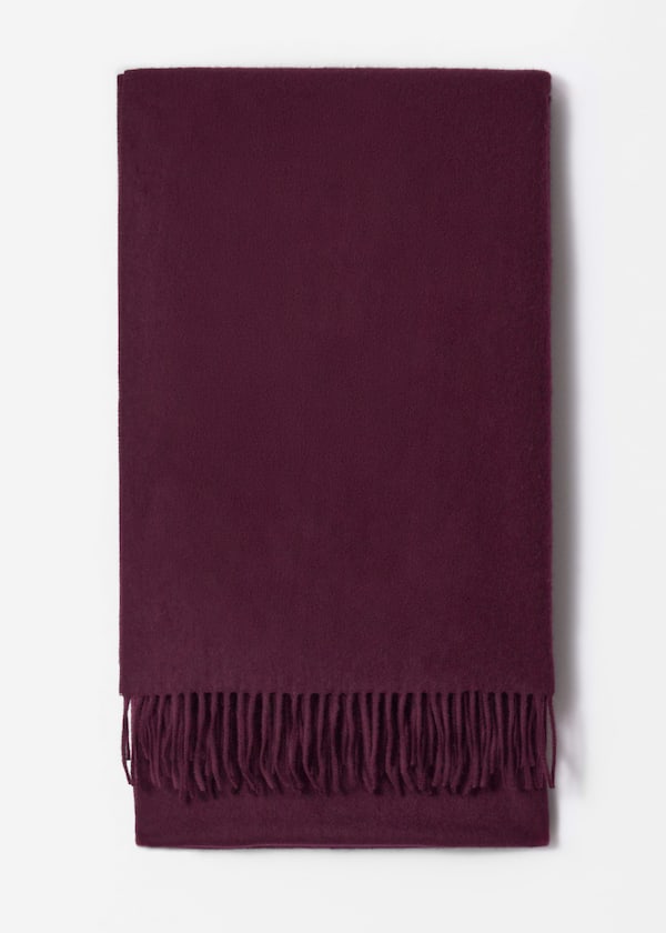 Fringed Wool Blanket Scarf