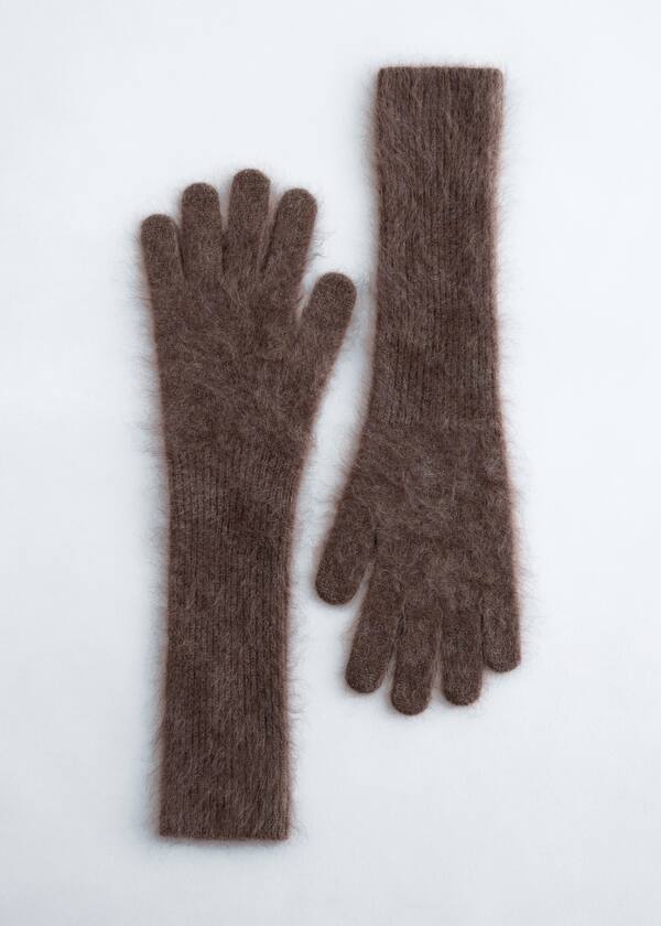 Knitted Brushed Cashmere Gloves