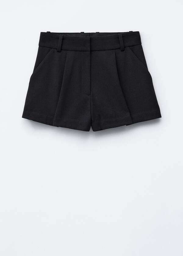 Press-Crease Wool Shorts
