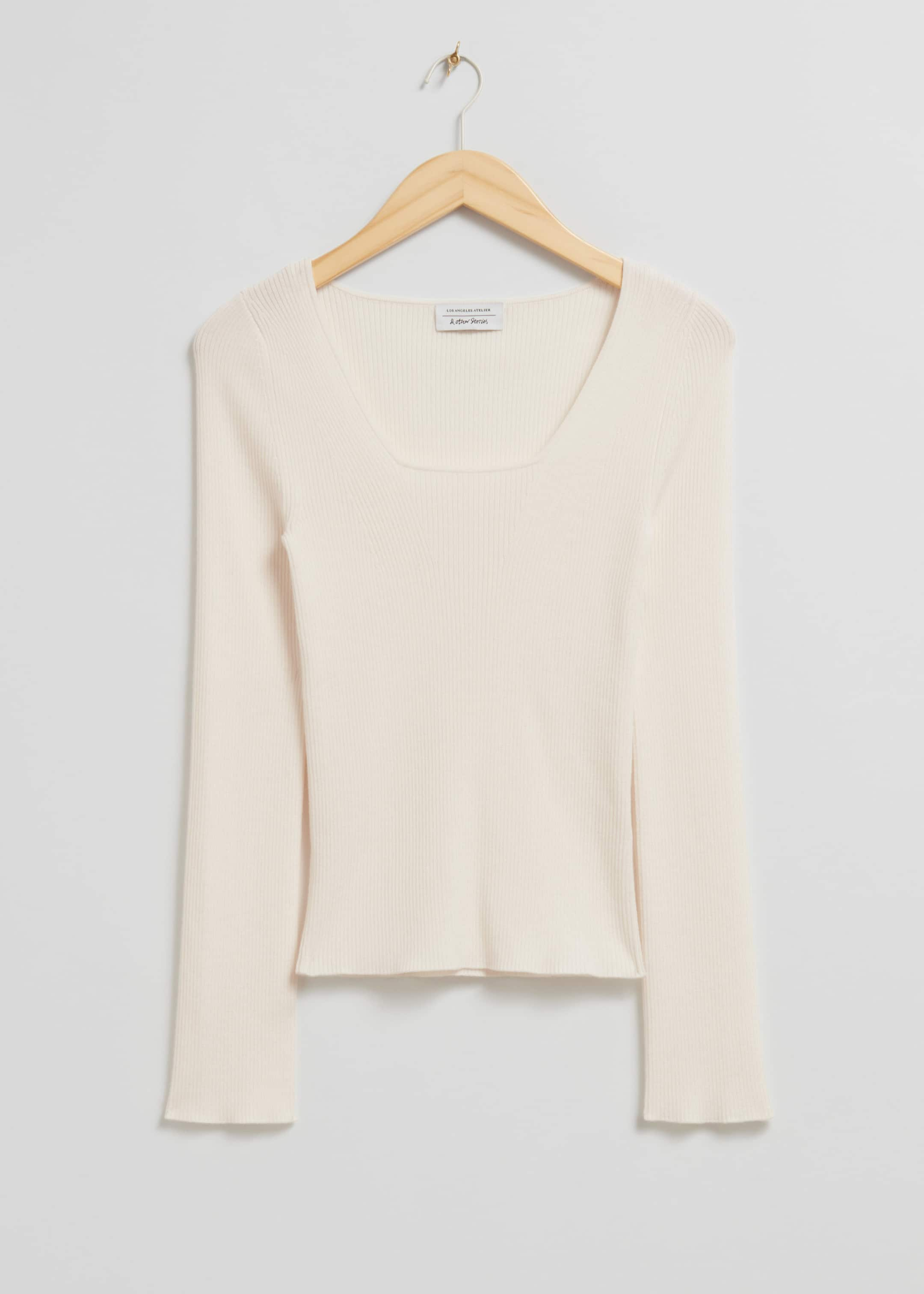 Merino Rib Knit Jumper - Cream - Still Life