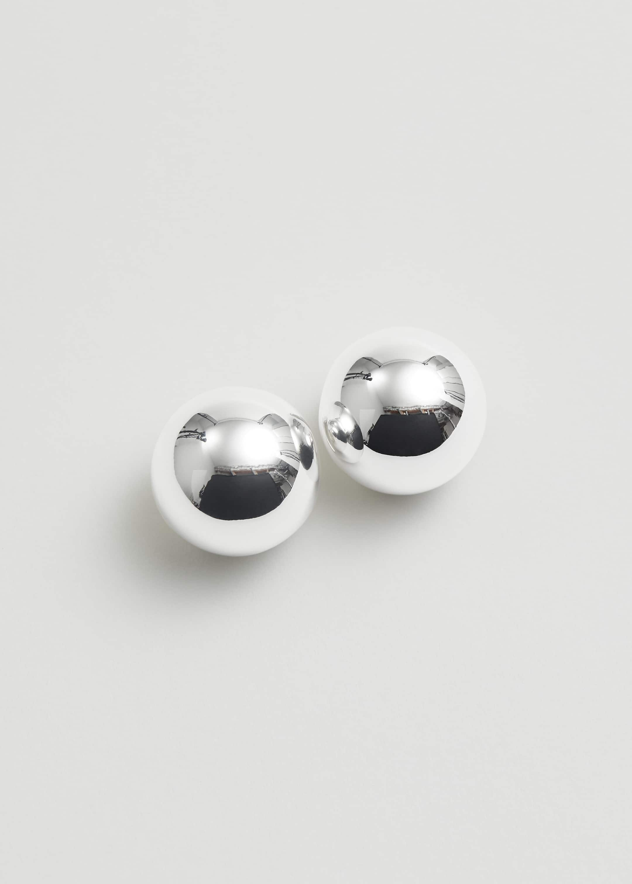 Silver Ball Earrings