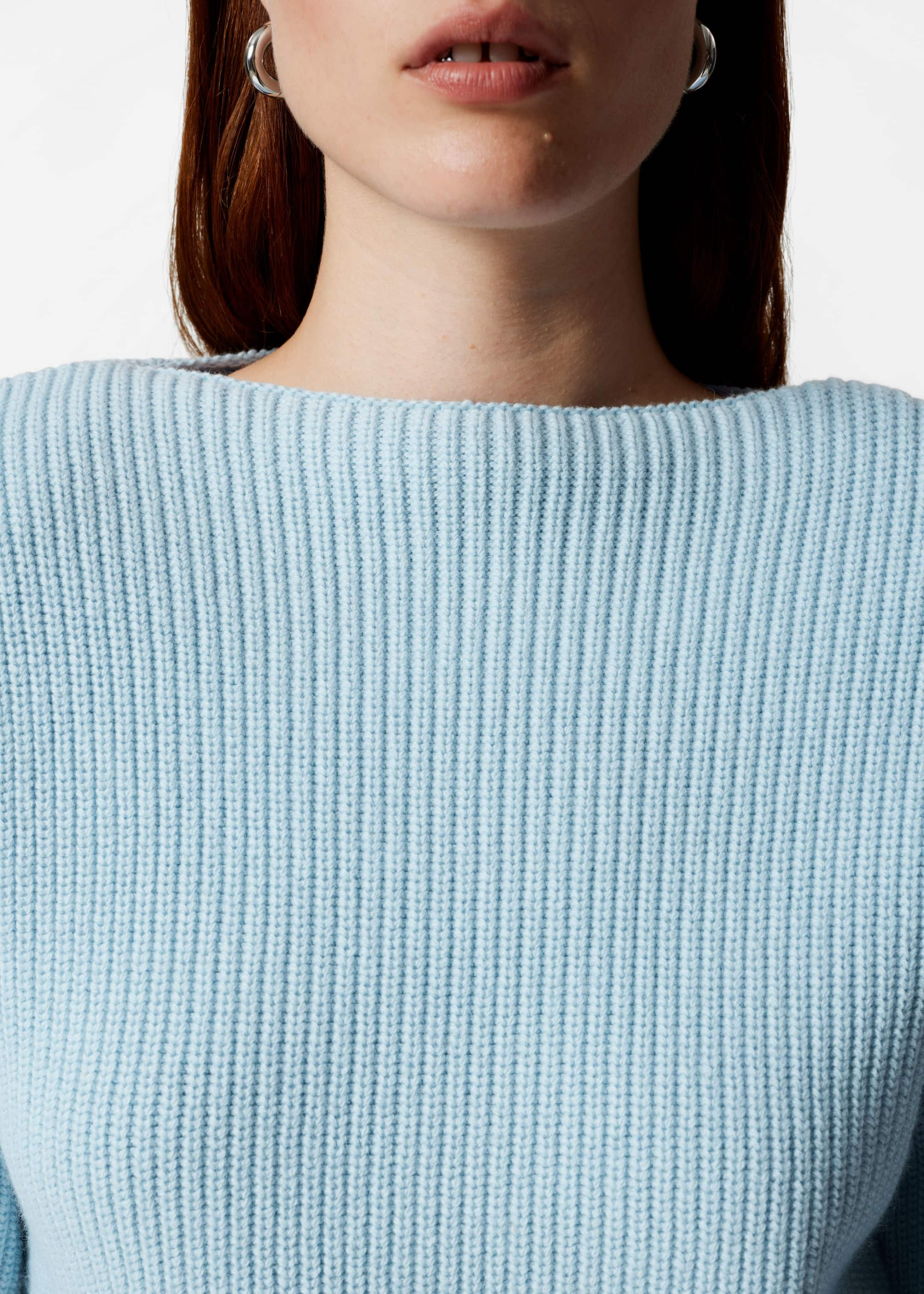 Asymmetric Rib-Knit Jumper - White - Lookbook