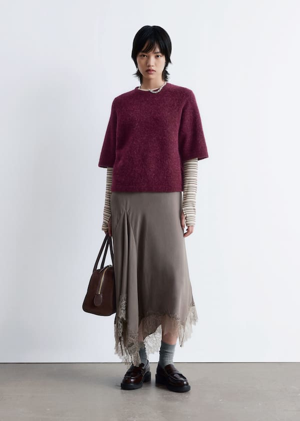 Alpaca-Blend Knitted Top