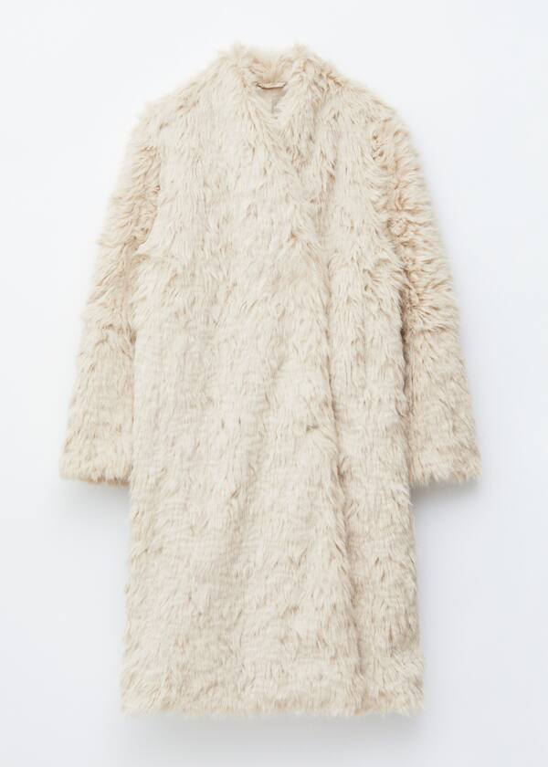 Faux Fur Midi Coat