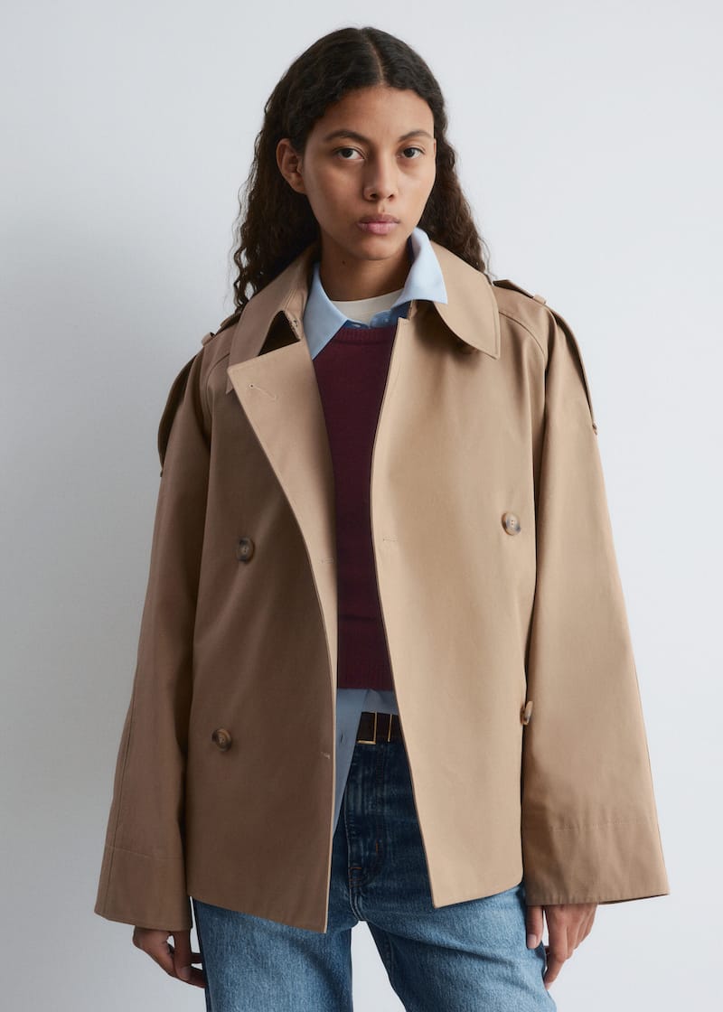 Double-Breasted Trench Jacket