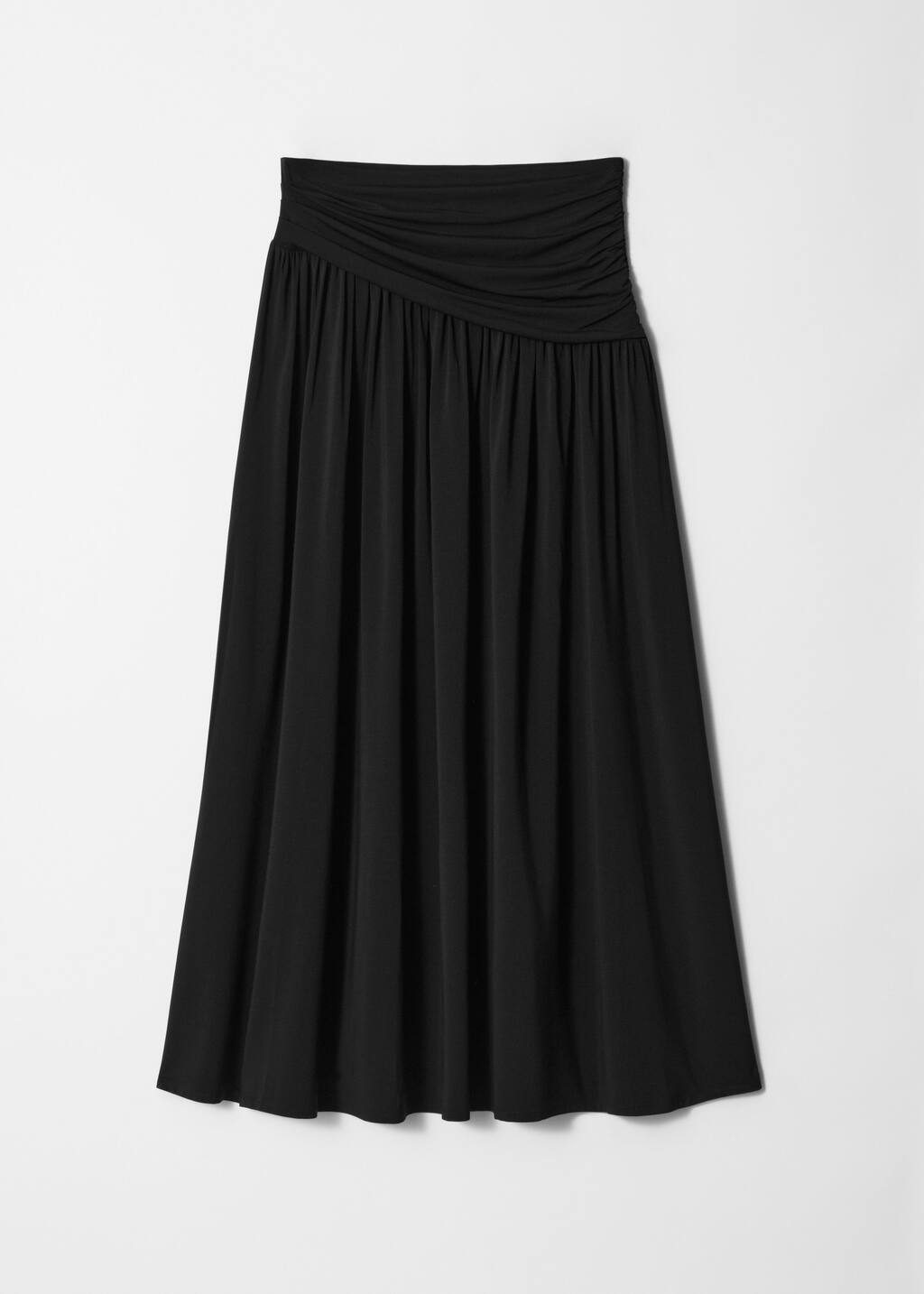 スカート MaisSKIRT UNDRESSED MONOGRAM DRAPE Low Waist Drape Front Detail Maxi Skirt In Yellow | EGO Shoes
