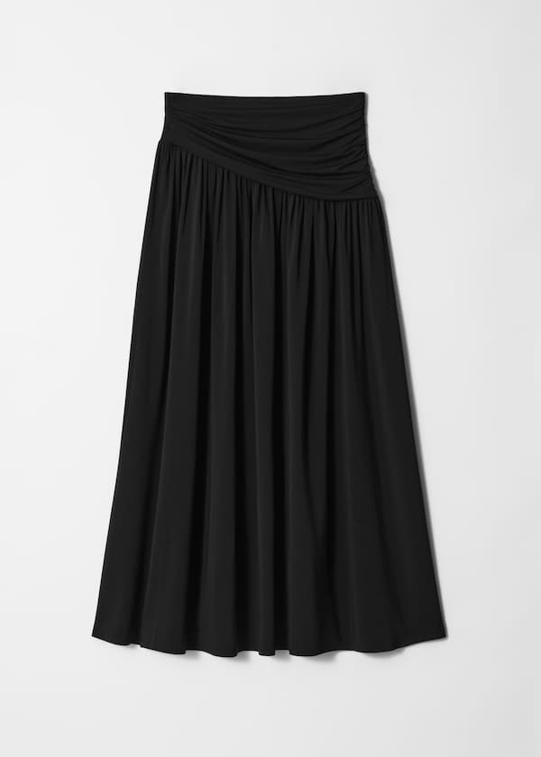 Draped Maxi Skirt