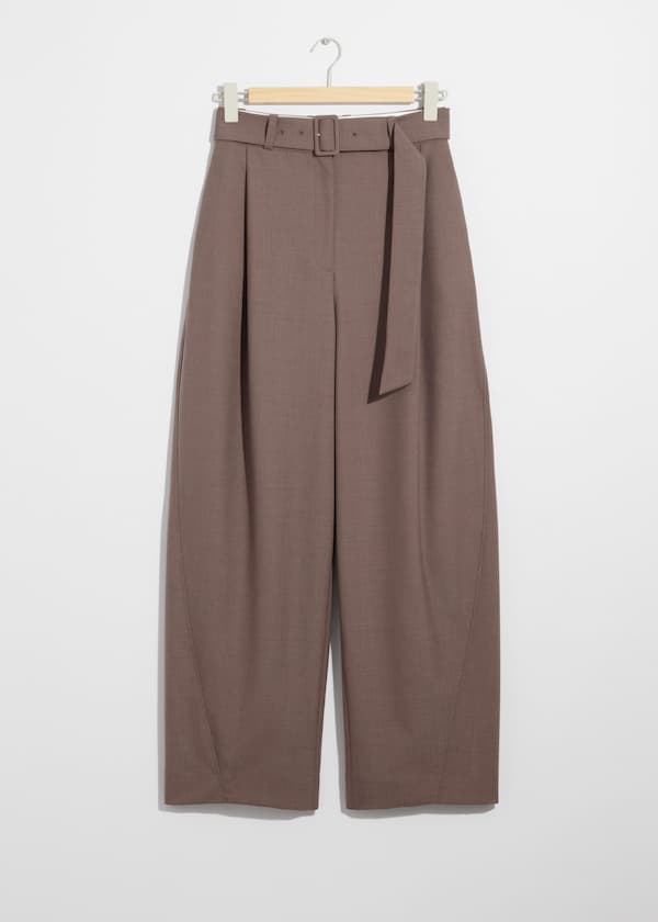 Tailored Barrel-Leg Trousers
