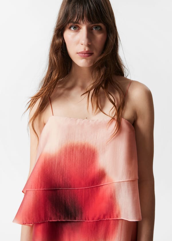 Floral-Appliqué Maxi Dress