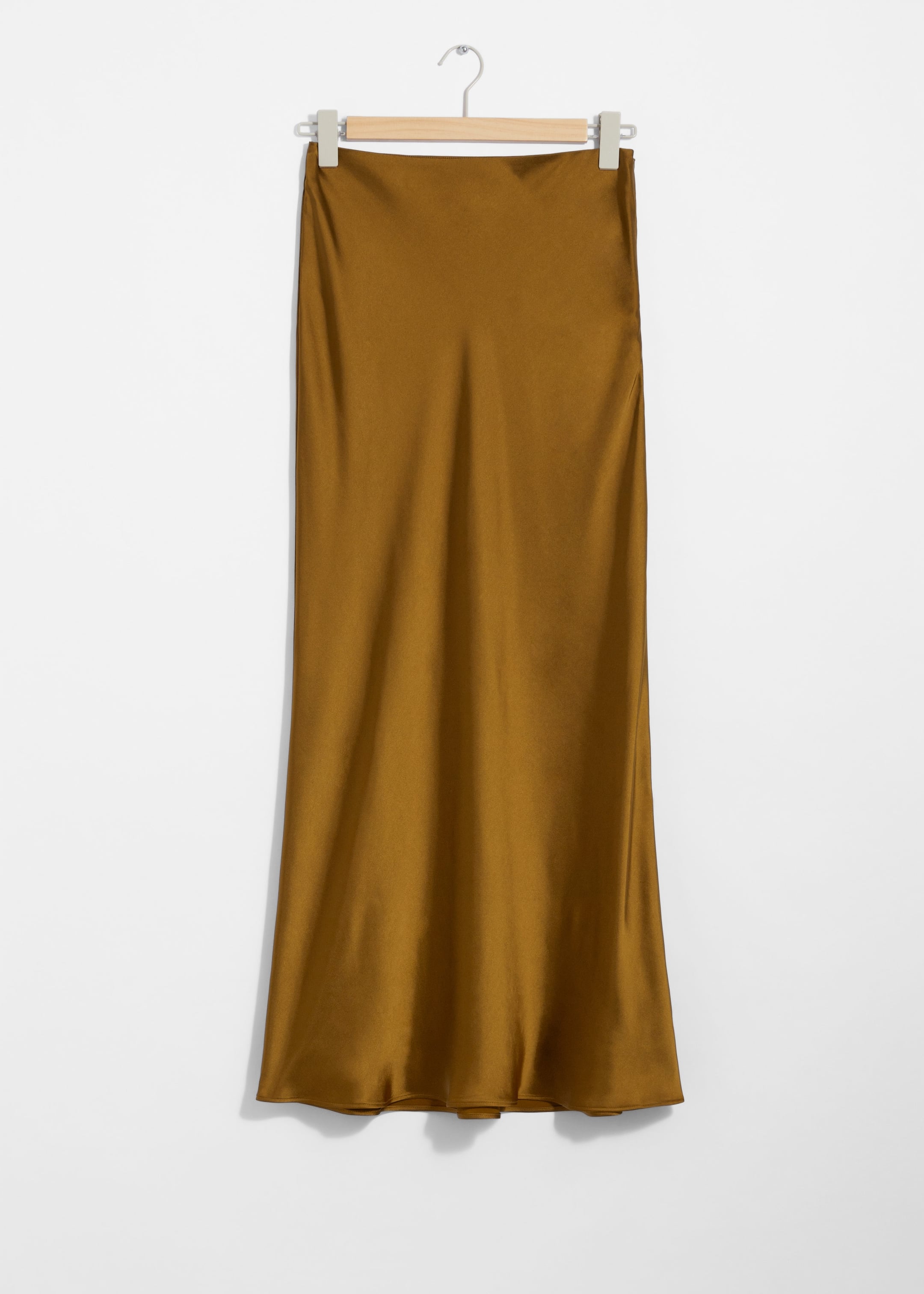 Satin Maxi Skirt - Brown - Still Life