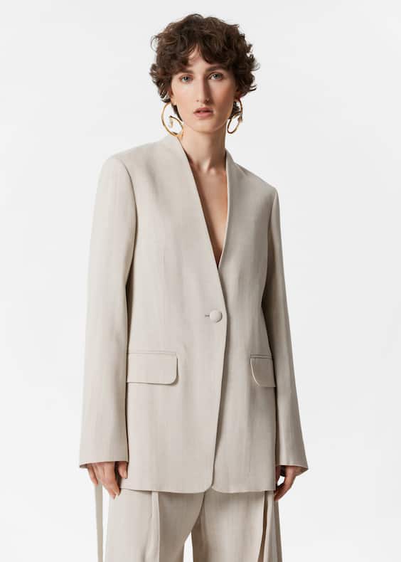 Collarless Blazer