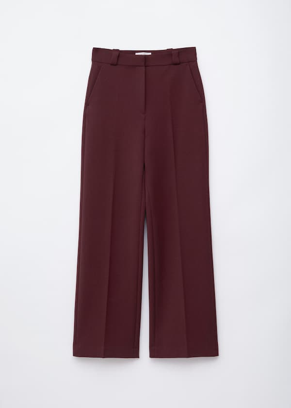 Wide Press-Crease Trousers
