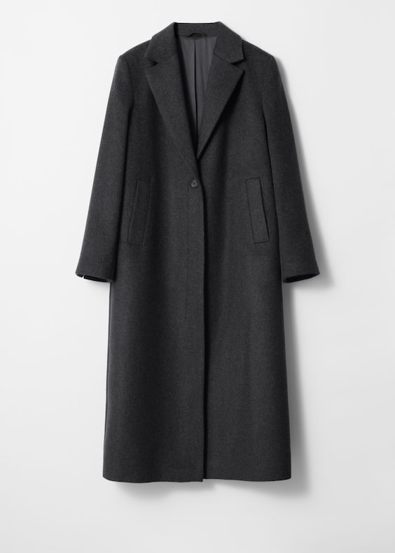 Single-Breasted Wool Maxi Coat