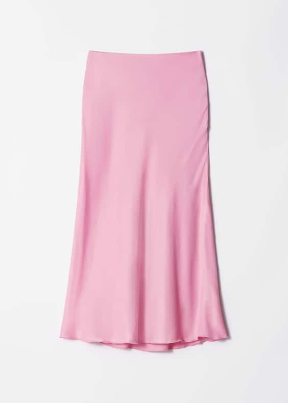 Satin Midi Skirt
