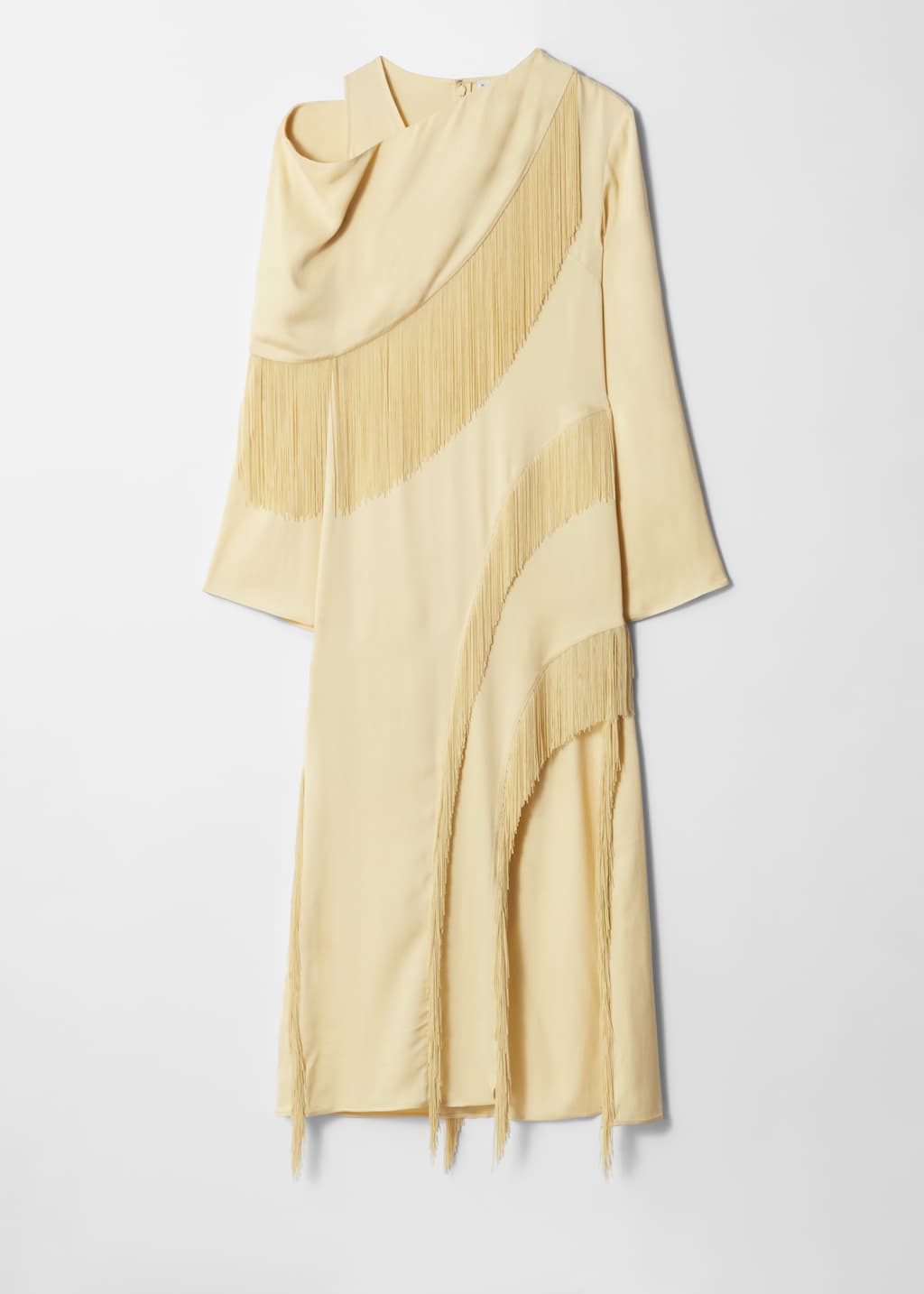 & Other Stories Women's Yellow Fringe Maxi Dress