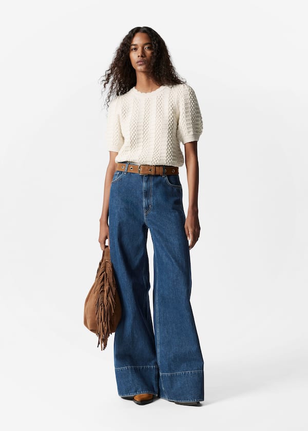 Scalloped Knit Top
