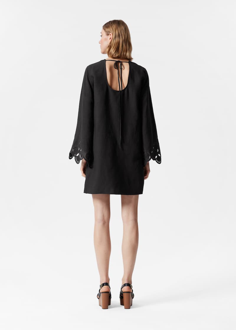 Wide-Sleeve Mini Dress