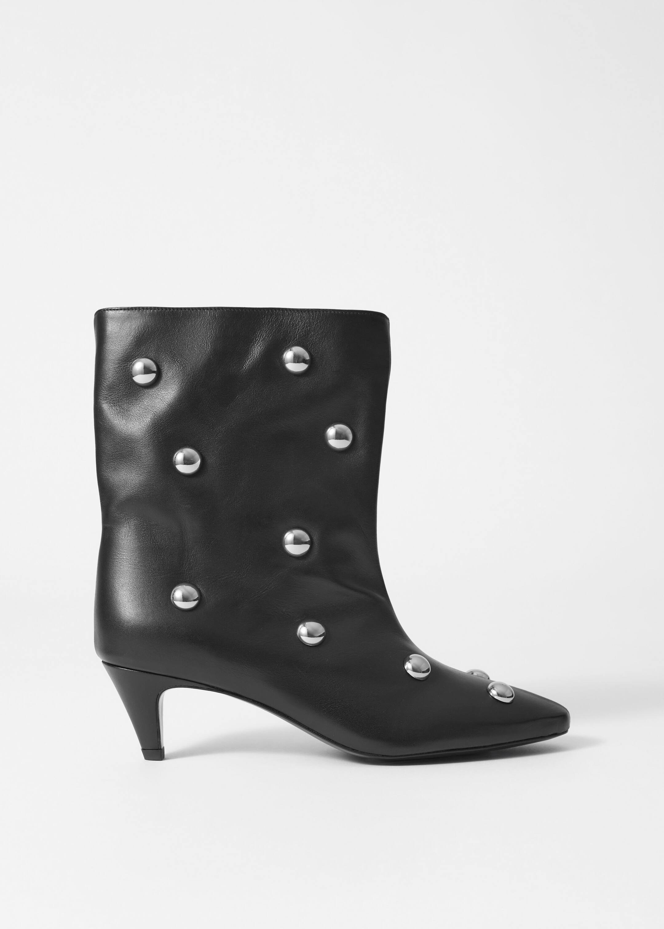 Studded leather booties clearance