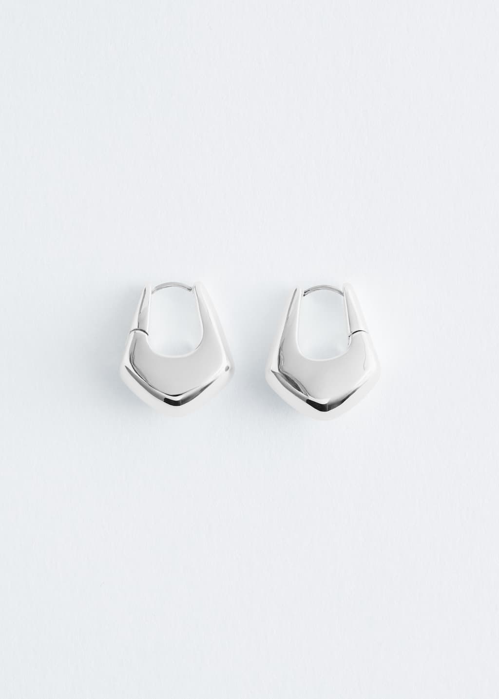 Angular Bell Hoop Earrings - Silver - Hoops - & Other Stories