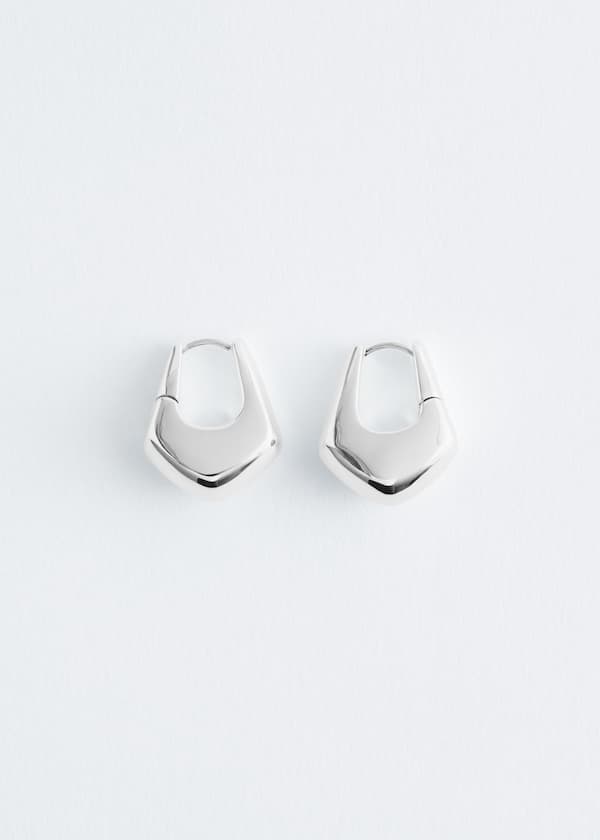 Angular Bell Hoop Earrings