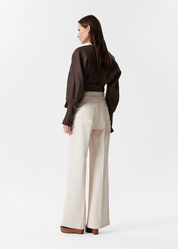 Linen Wrap Blouse