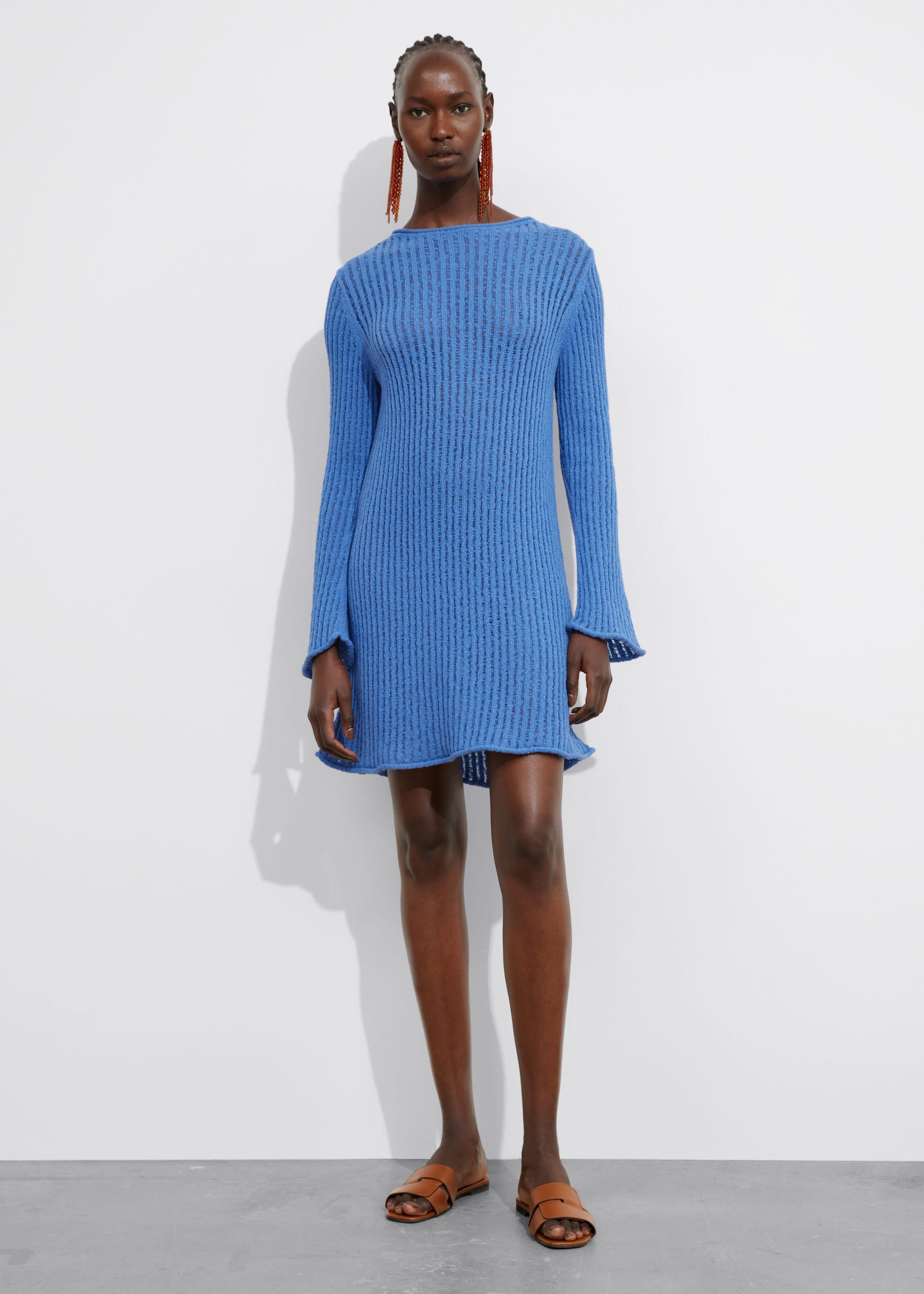 Image of Rib-Knit Mini Dress