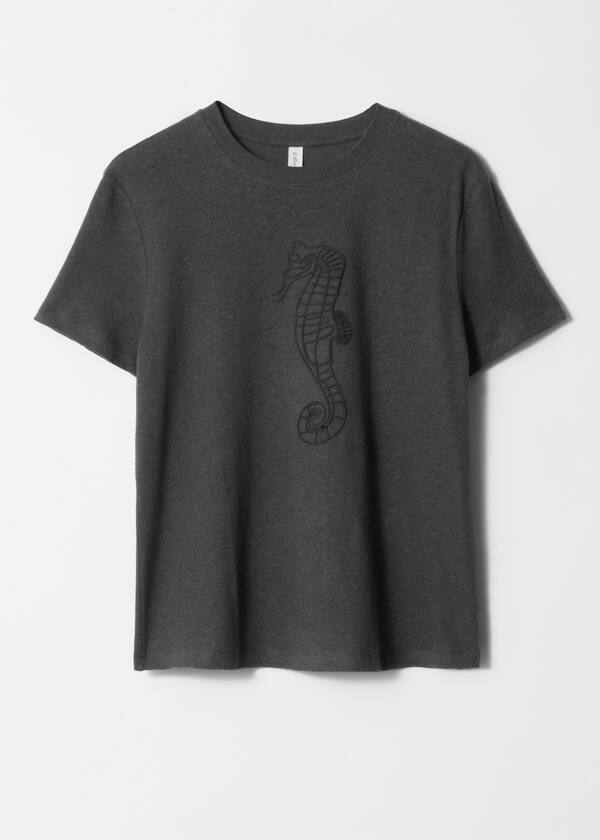 Linen-Blend T-Shirt