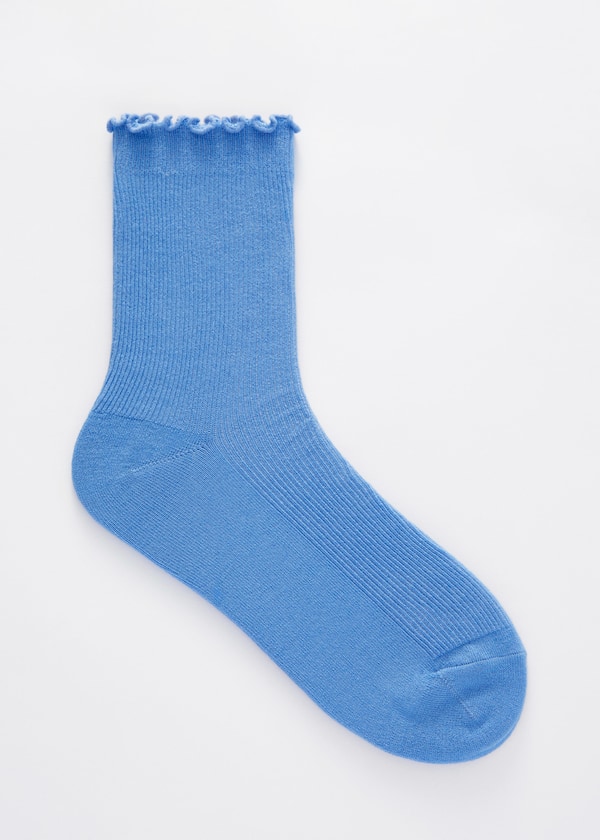 Ribbed Frill Socks