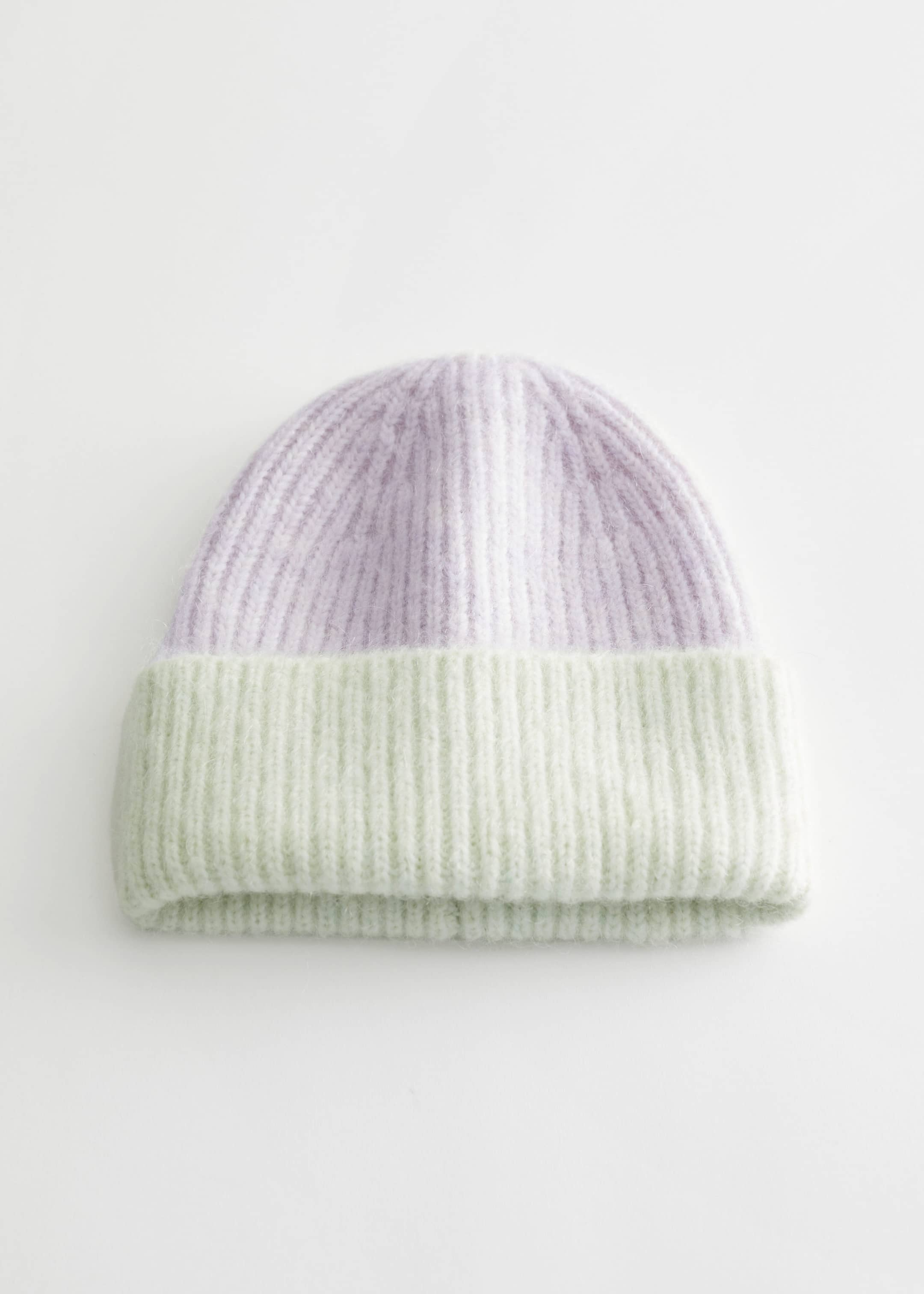 Ribbed Wool Blend Beanie - Grey Melange - Still Life