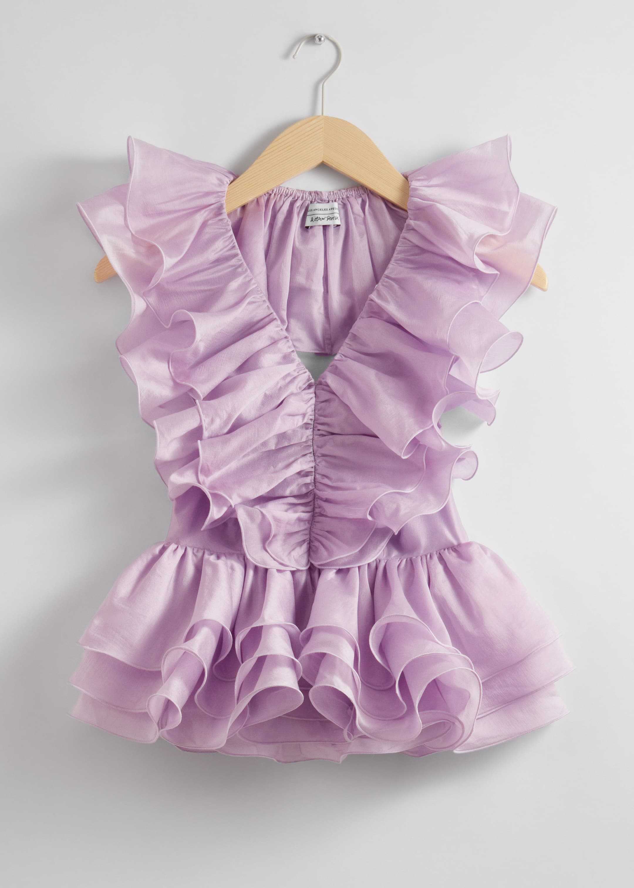 Ruffled Peplum Top - Lilac - Still Life